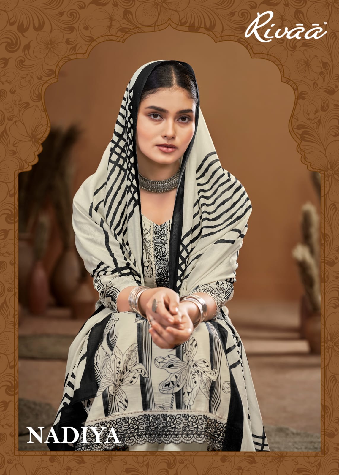 Nadiya Rivaa Linen Pant Style Suits Wholesaler Gujarat