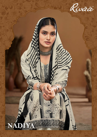 Nadiya Rivaa Linen Pant Style Suits Wholesaler Gujarat