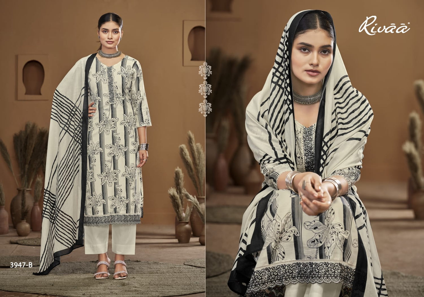 Nadiya Rivaa Linen Pant Style Suits Wholesaler Gujarat