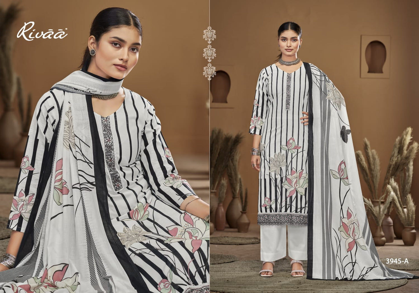 Nadiya Rivaa Linen Pant Style Suits Wholesaler Gujarat