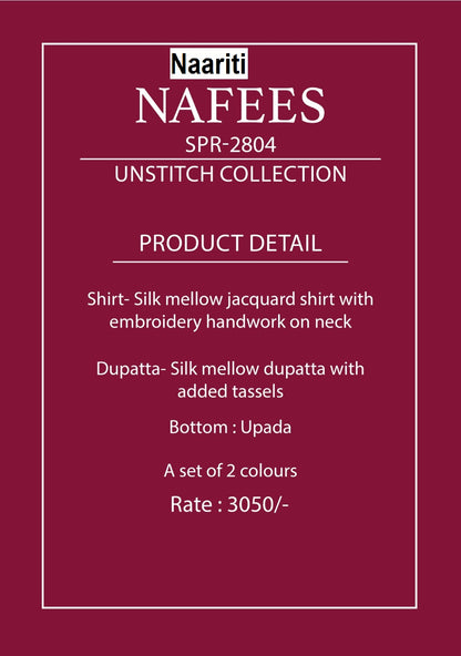 Nafees 2804 Naariti Silk Pant Style Suits Wholesaler Ahmedabad