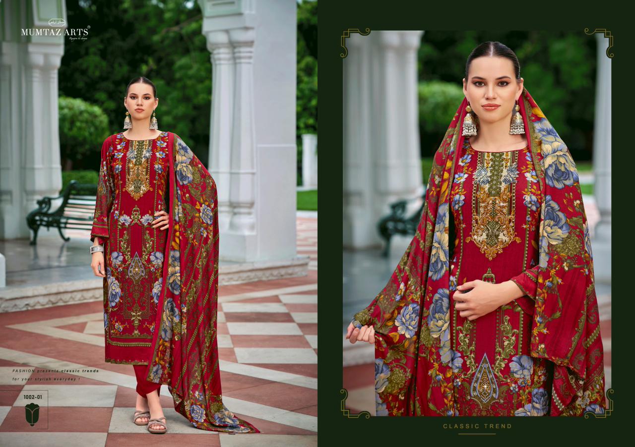 Nafeeza Mumtaz Arts Viscose Rayon Karachi Salwar Suits Supplier