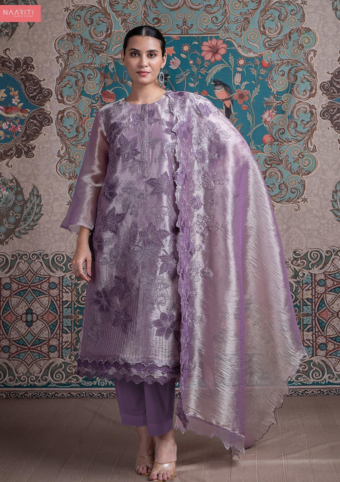 Nafia Naariti Tissue Pant Style Suits Exporter Gujarat