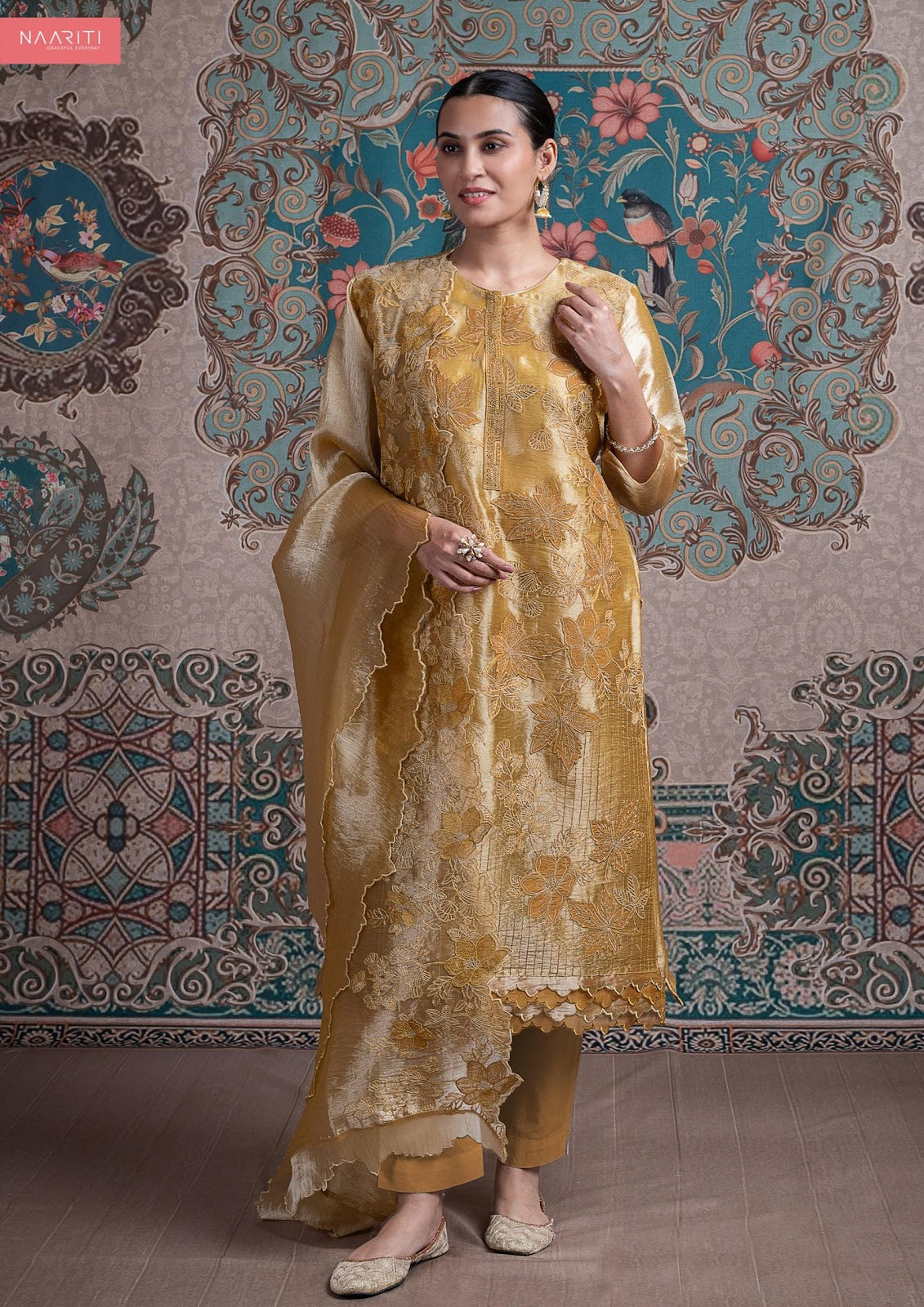 Nafia Naariti Tissue Pant Style Suits Exporter Gujarat