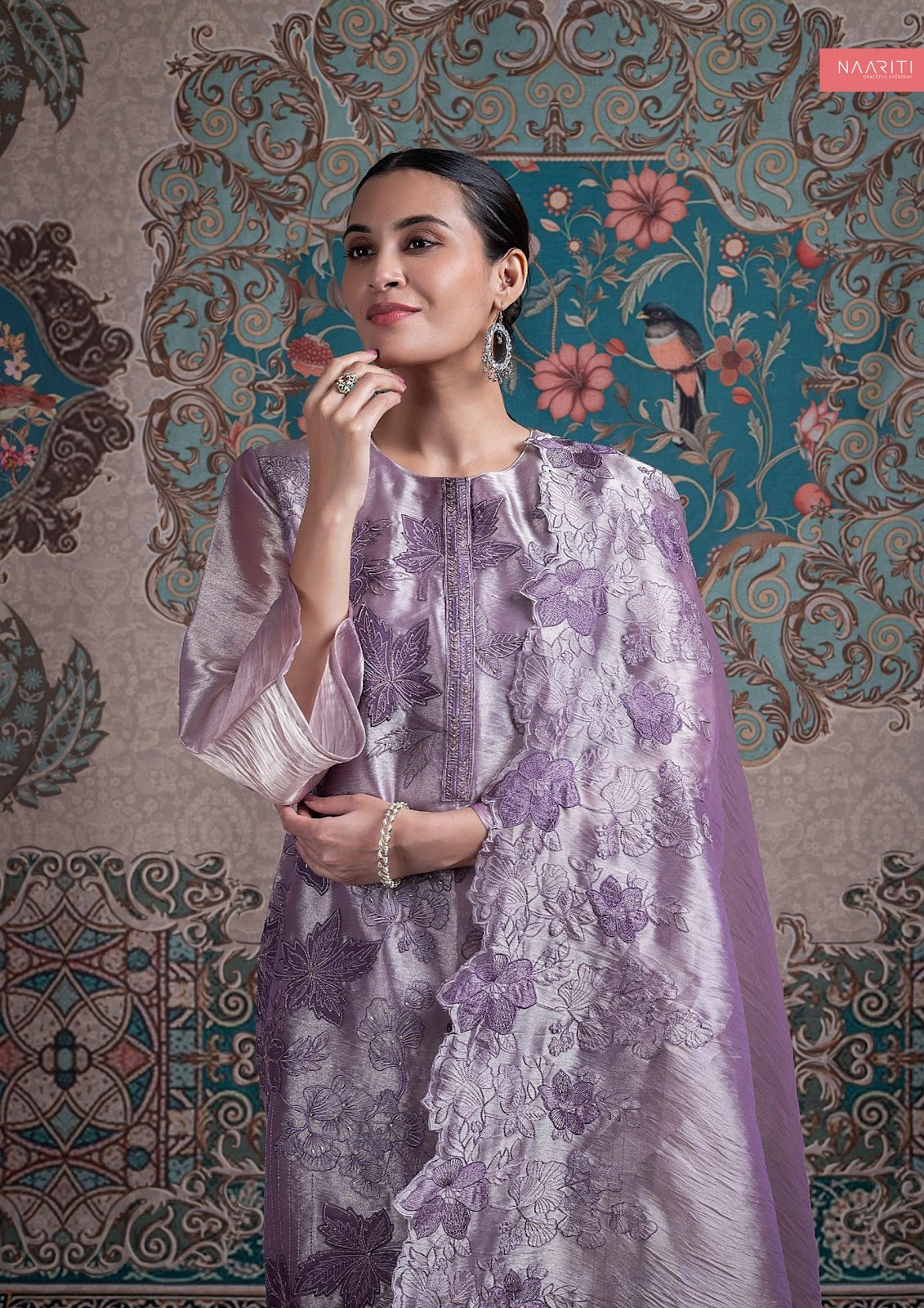 Nafia Naariti Tissue Pant Style Suits Exporter Gujarat