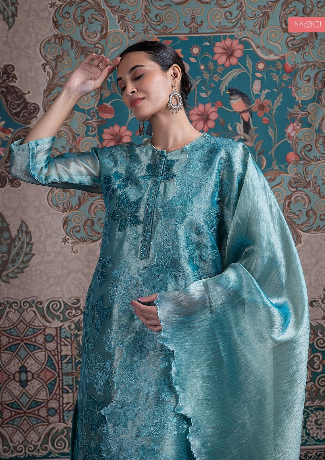 Nafia Naariti Tissue Pant Style Suits Exporter Gujarat
