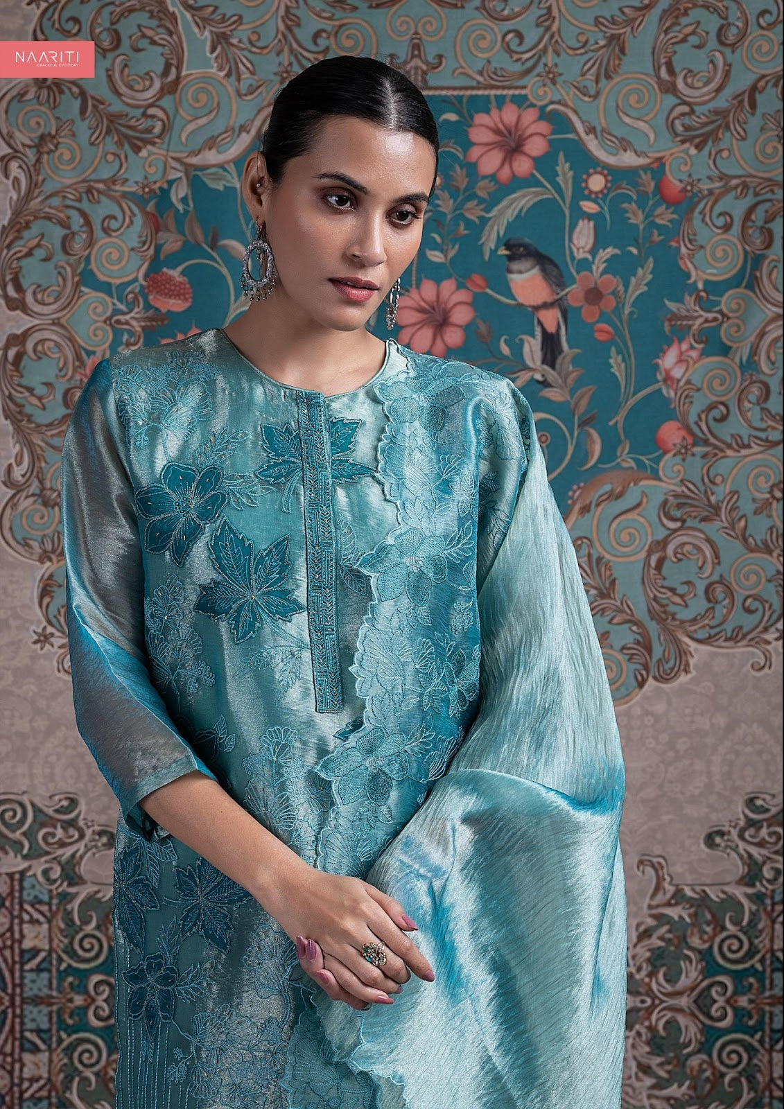 Nafia Naariti Tissue Pant Style Suits Exporter Gujarat