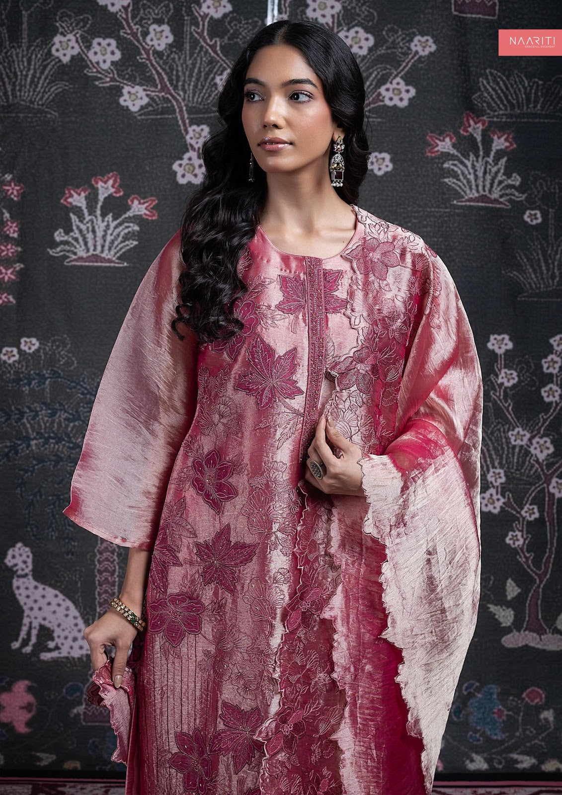 Nafia New Colour Naariti Organza Pant Style Suits Wholesaler Gujarat