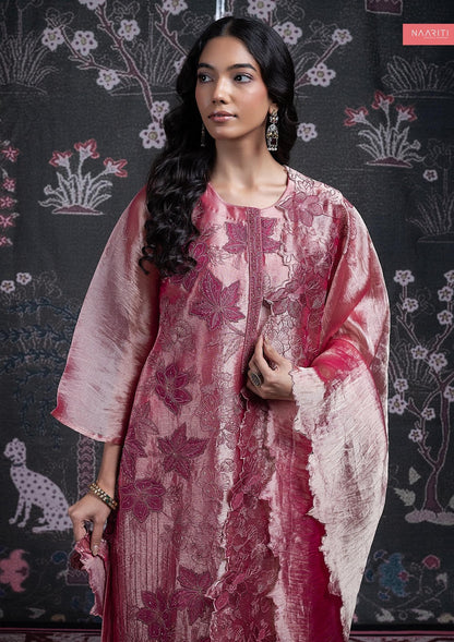 Nafia New Colour Naariti Organza Pant Style Suits Wholesaler Gujarat