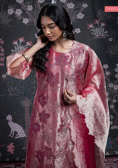 Nafia New Colour Naariti Organza Pant Style Suits Wholesaler Gujarat