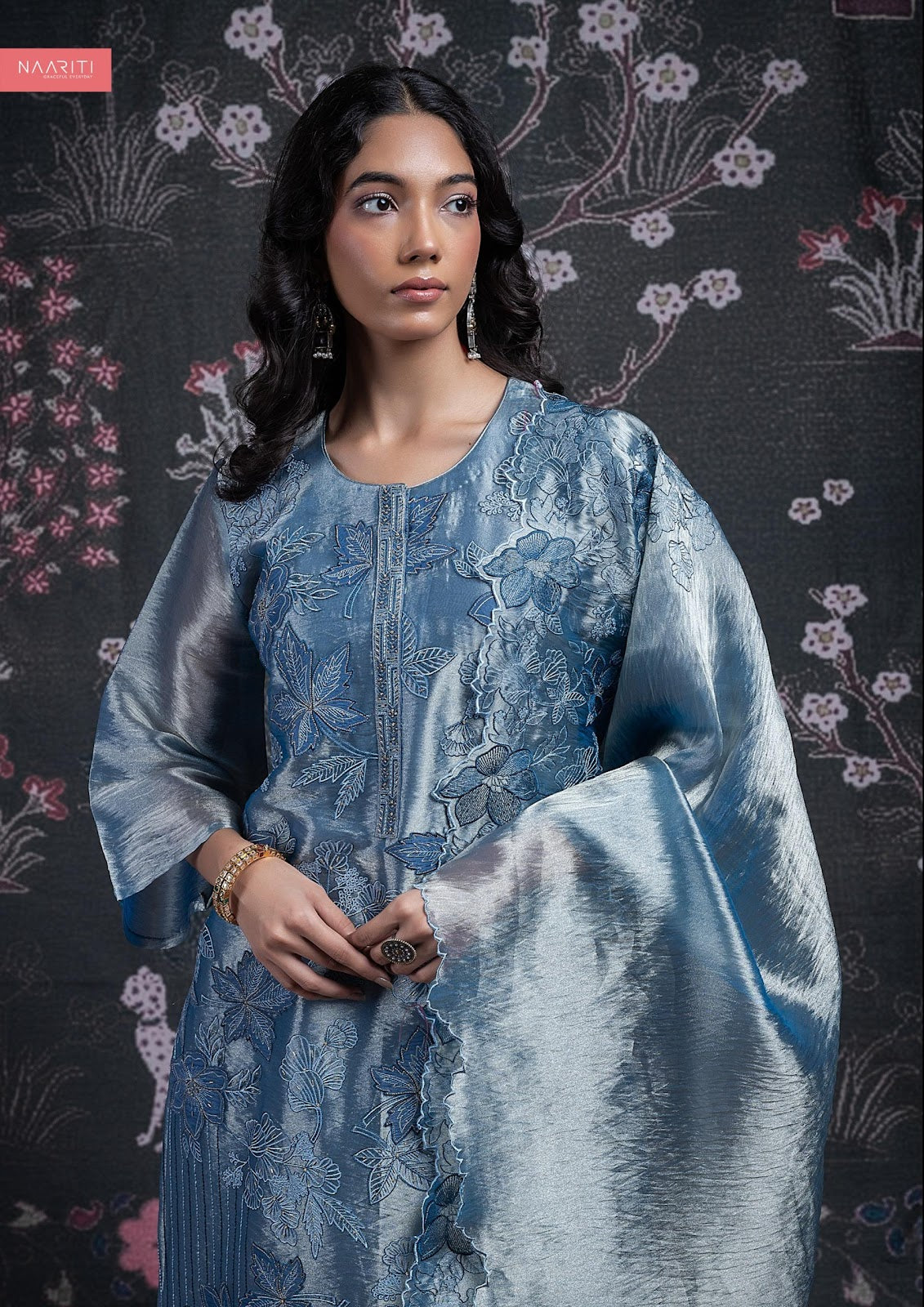 Nafia New Colour Naariti Organza Pant Style Suits Wholesaler Gujarat