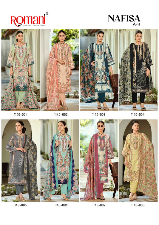 Nafisa Vol 2 Romani Cotton Karachi Salwar Suits Exporter