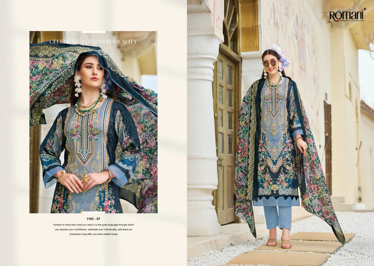 Nafisa Vol 3 Romani Mix Cotton Karachi Salwar Suits Manufacturer Gujarat