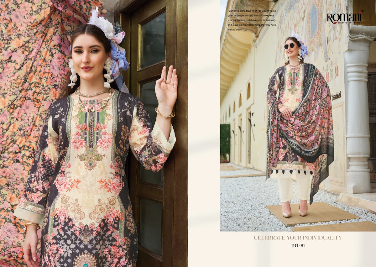 Nafisa Vol 3 Romani Mix Cotton Karachi Salwar Suits Manufacturer Gujarat