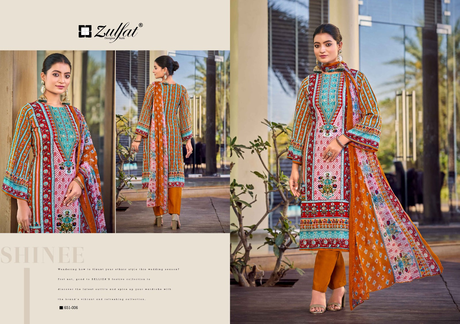 Nafisa Zulfat Designer Pure Viscose Karachi Salwar Suits Exporter