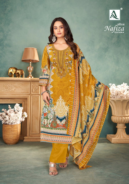 Nafiza Edition 4 Alok Cotton Karachi Salwar Suits Wholesaler Gujarat