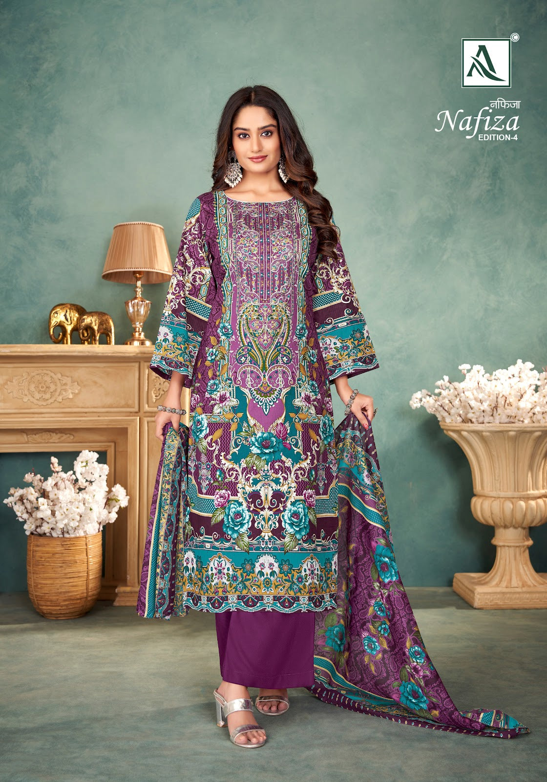 Nafiza Edition 4 Alok Cotton Karachi Salwar Suits Wholesaler Gujarat
