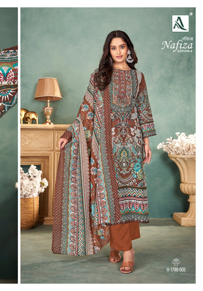 Nafiza Edition 4 Alok Cotton Karachi Salwar Suits Wholesaler Gujarat