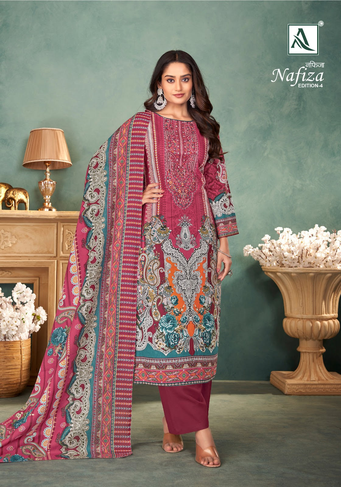 Nafiza Edition 4 Alok Cotton Karachi Salwar Suits Wholesaler Gujarat