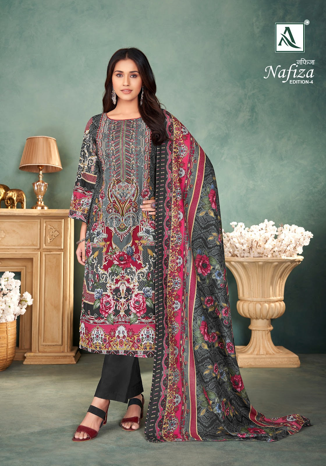 Nafiza Edition 4 Alok Cotton Karachi Salwar Suits Wholesaler Gujarat