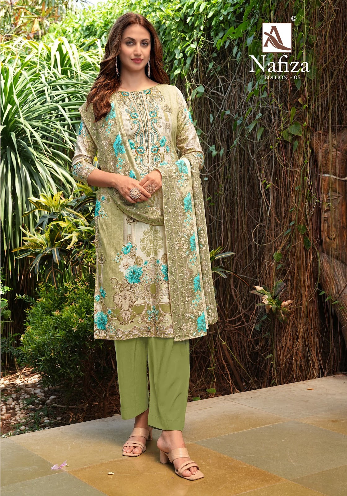 Nafiza Edition 5 Alok Cambric Cotton Karachi Salwar Suits Manufacturer Ahmedabad
