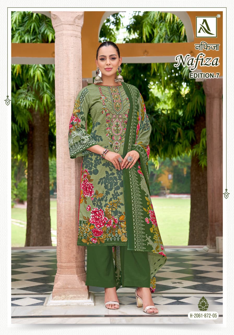 Nafiza Edition 7 Alok Cambric Cotton Karachi Salwar Suits Wholesaler India