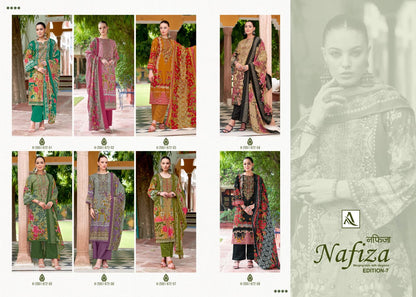 Nafiza Edition 7 Alok Cambric Cotton Karachi Salwar Suits Wholesaler India