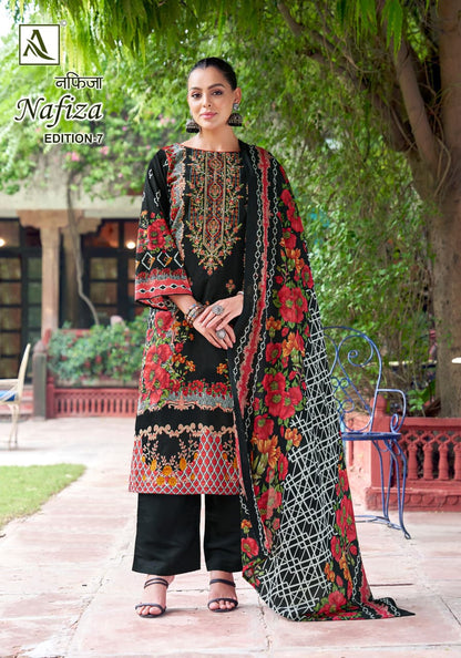 Nafiza Edition 7 Alok Cambric Cotton Karachi Salwar Suits Wholesaler India