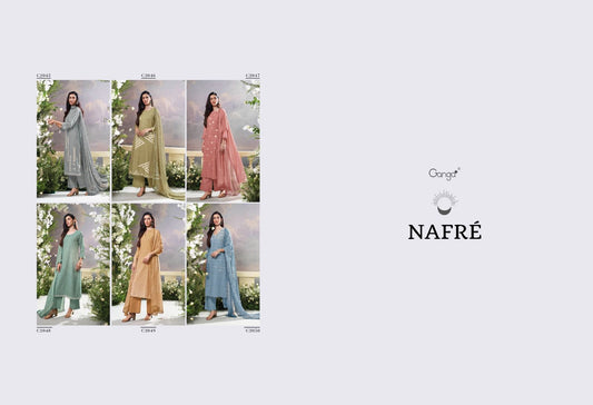 Nafre Ganga Cotton Linen Plazzo Style Suits Wholesale Rate