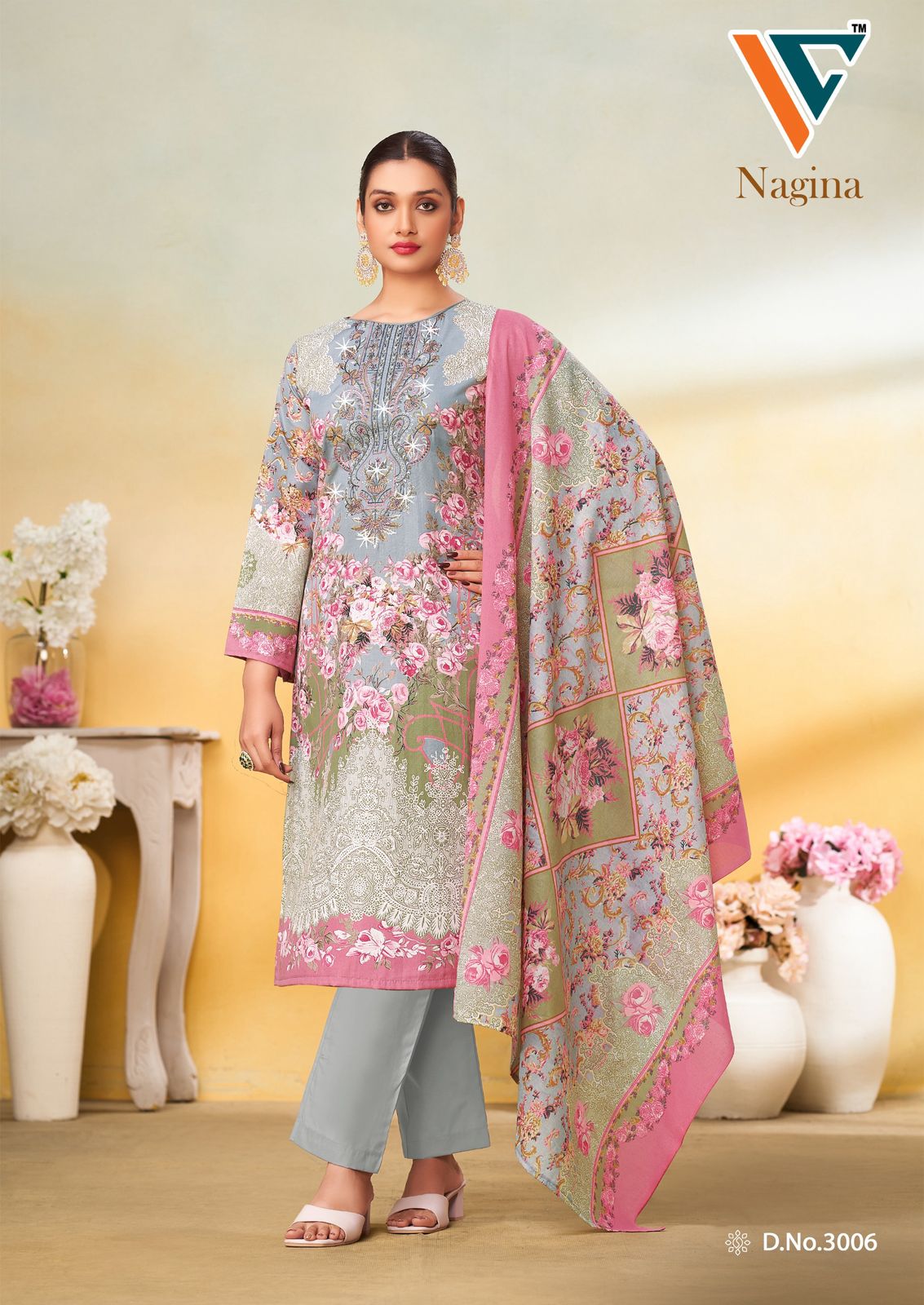 Nagina Vol 3 Vandana Creation Cotton Karachi Salwar Suits Wholesaler Ahmedabad