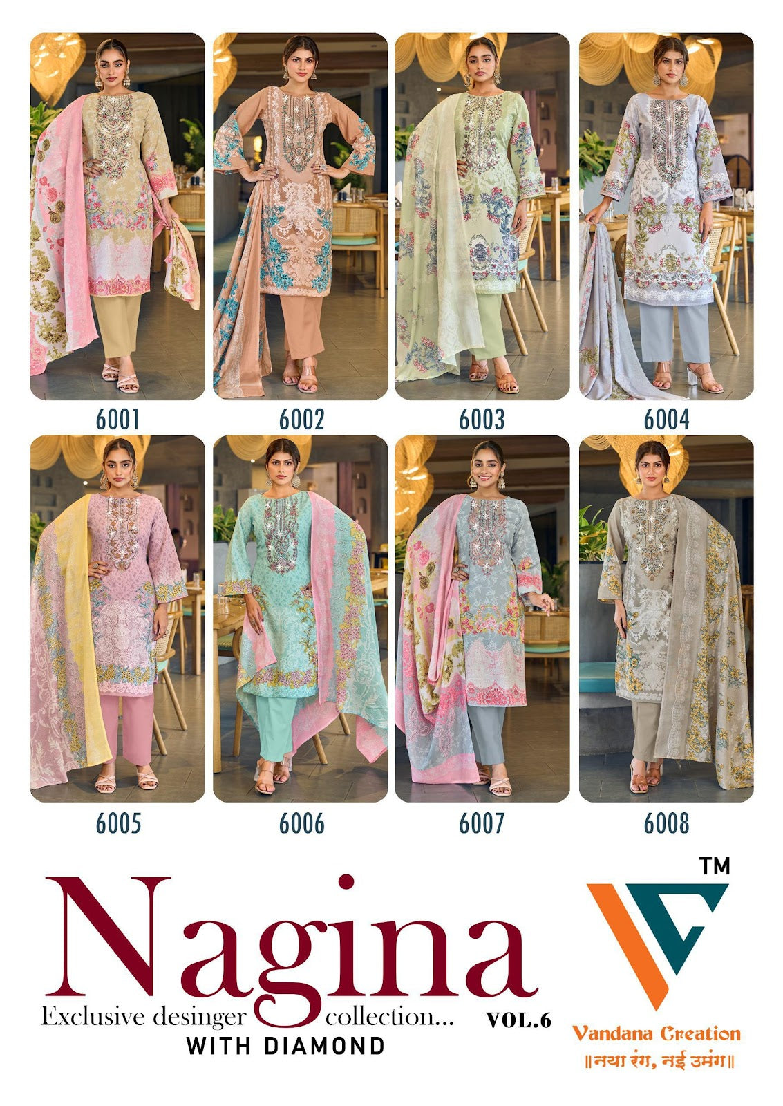Nagina Vol 6 Vandana Creation Cotton Karachi Salwar Suits Exporter