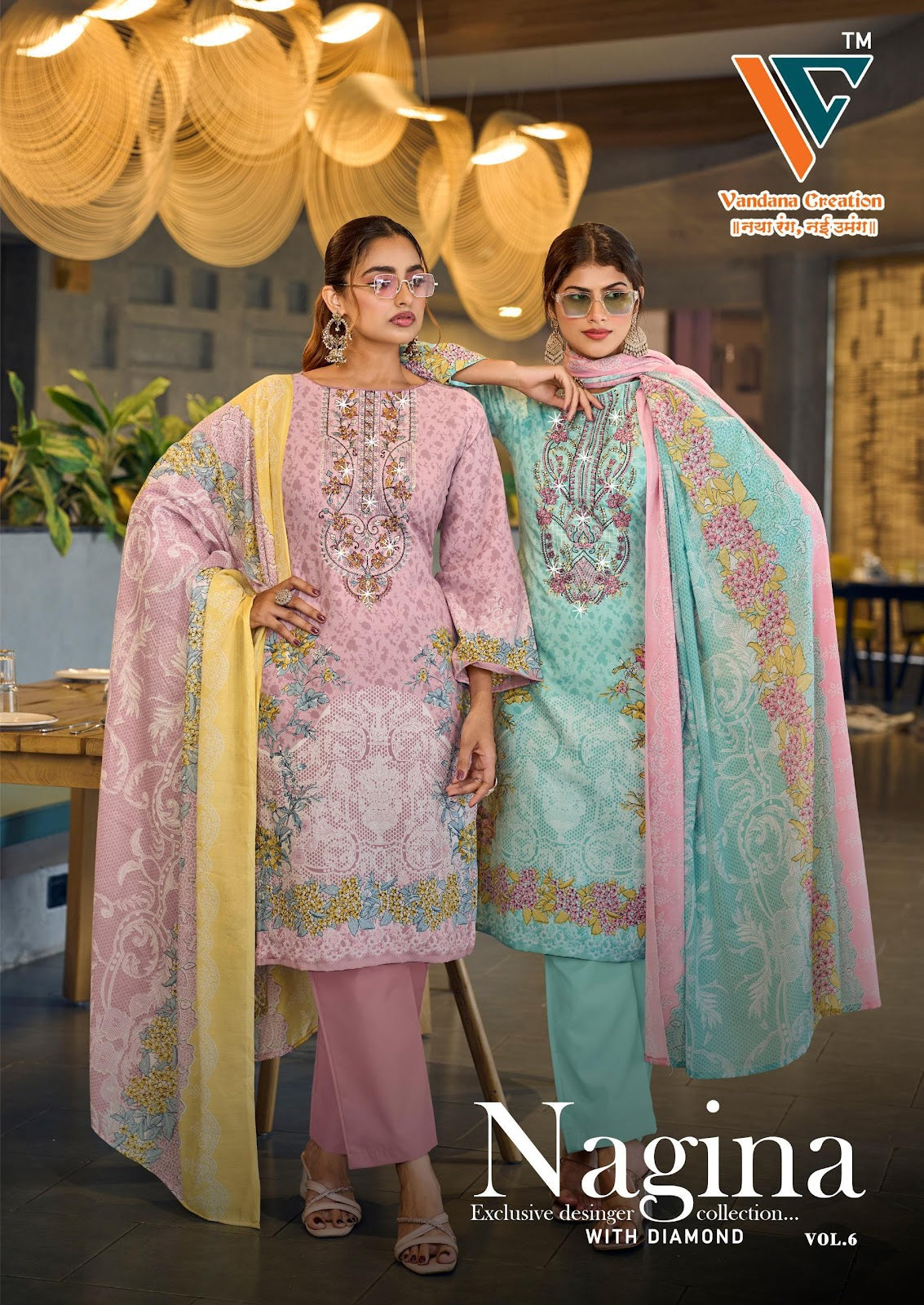 Nagina Vol 6 Vandana Creation Cotton Karachi Salwar Suits Exporter