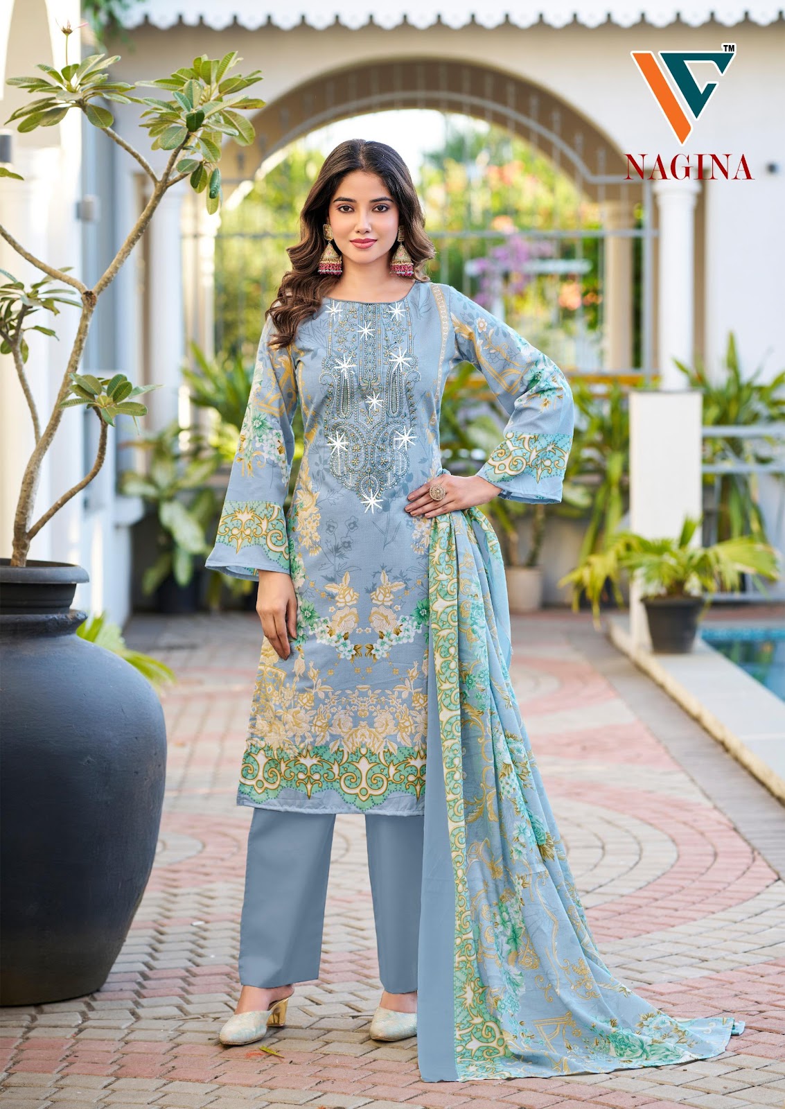 Nagina Vol 8 Vandana Creation Cotton Karachi Salwar Suits Supplier Ahmedabad