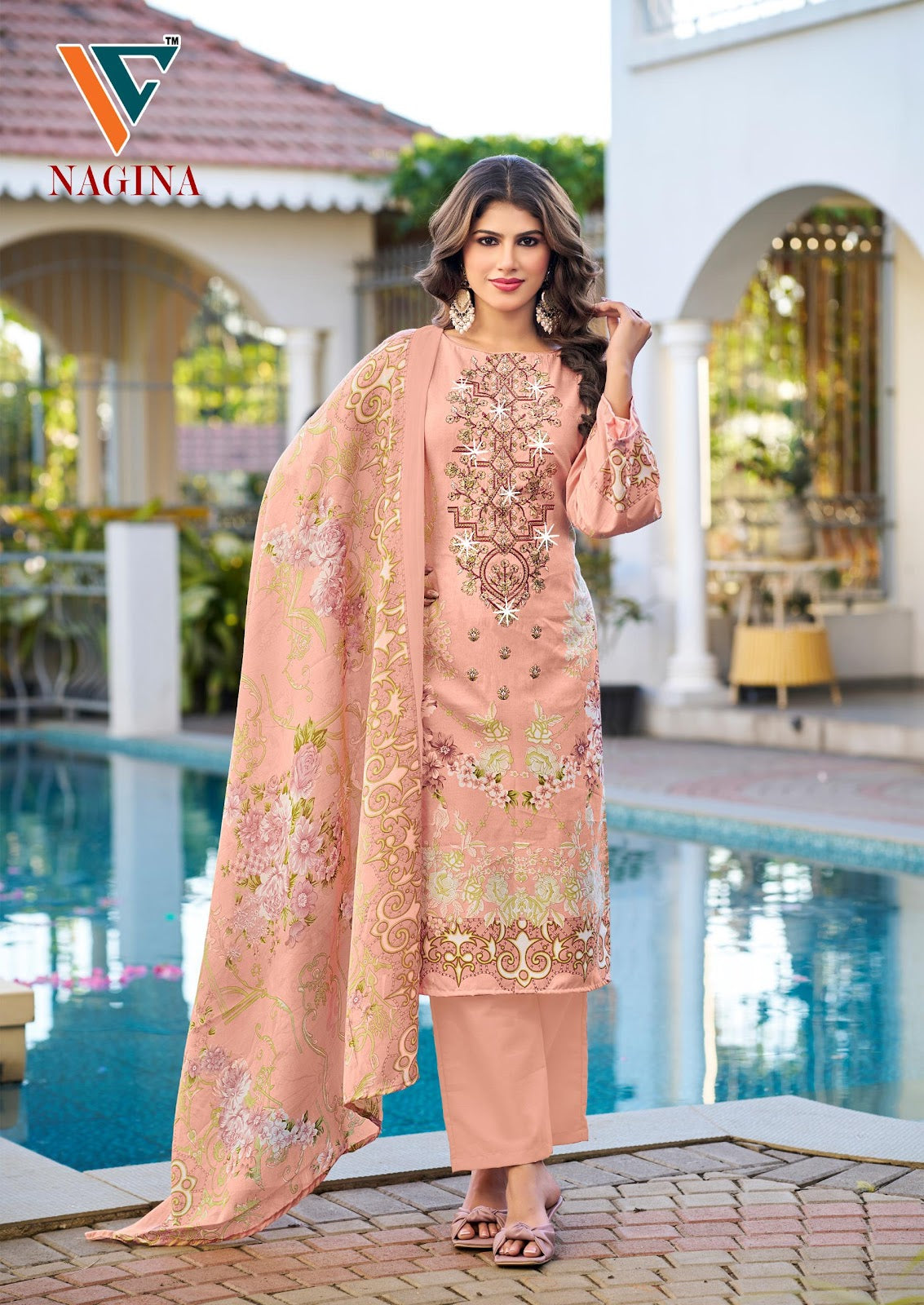 Nagina Vol 8 Vandana Creation Cotton Karachi Salwar Suits Supplier Ahmedabad