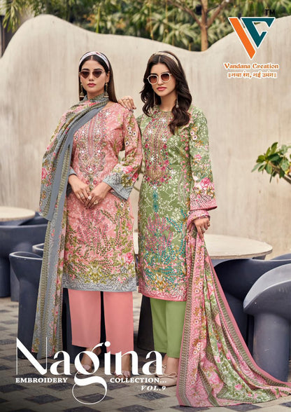 Nagina Vol 9 Vandana Creation Cotton Karachi Salwar Suits Manufacturer India