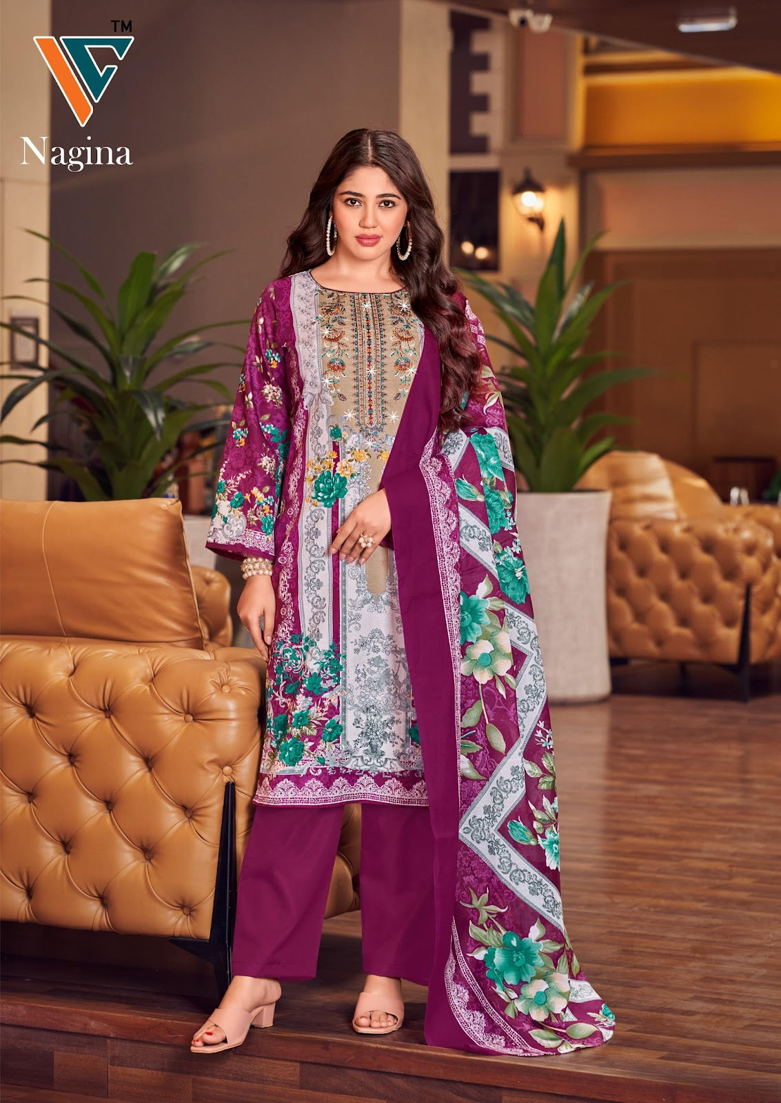 Nagina Vol 10 Vandana Creation Mix Cotton Karachi Salwar Suits Manufacturer Ahmedabad