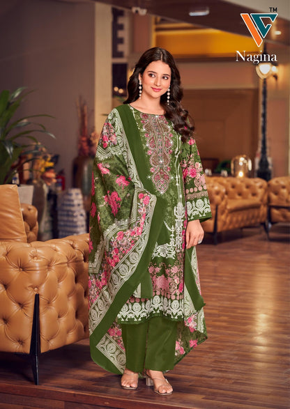 Nagina Vol 10 Vandana Creation Mix Cotton Karachi Salwar Suits Manufacturer Ahmedabad