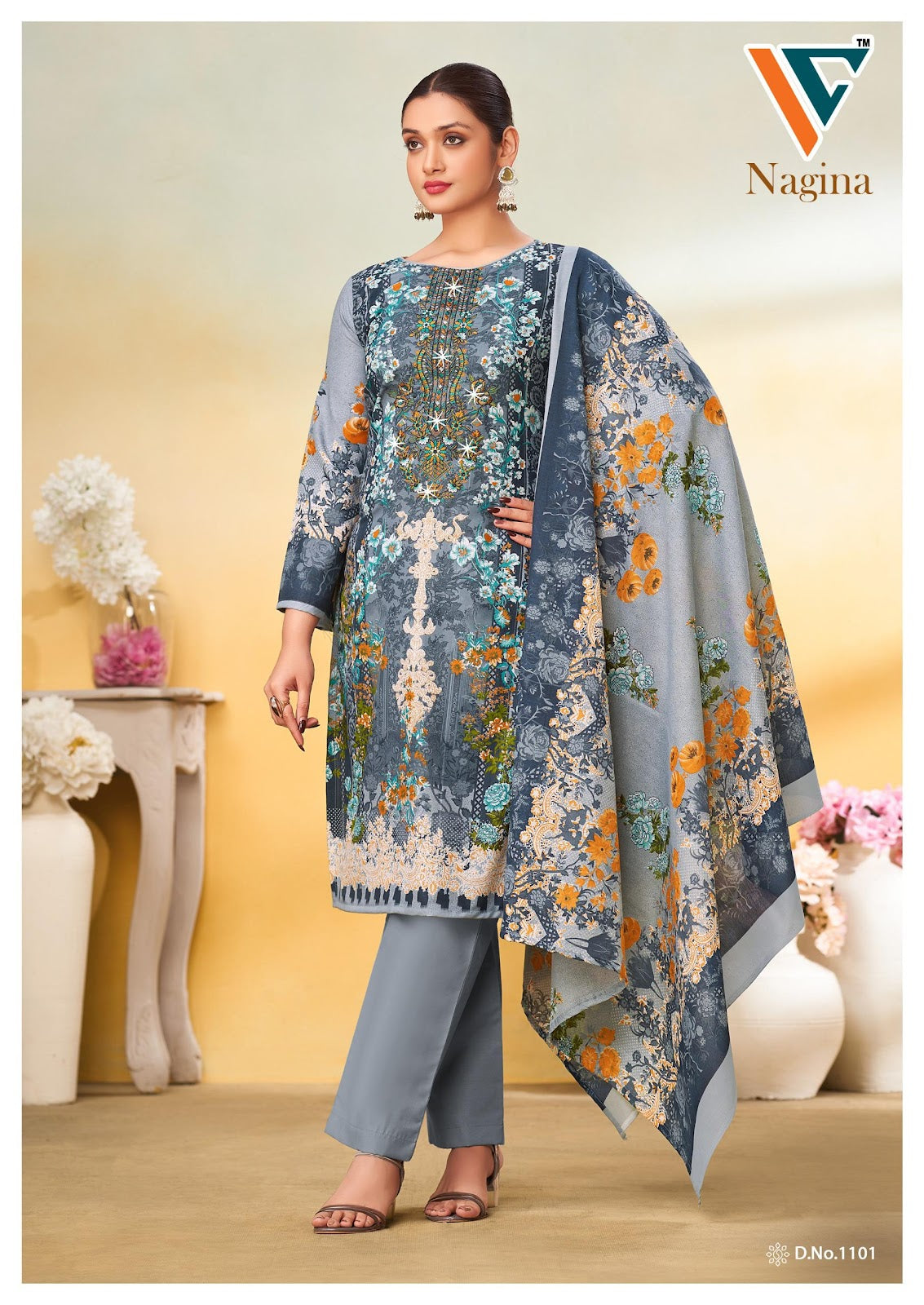 Nagina Vol 11 Vandana Creation Mix Cotton Karachi Salwar Suits Wholesale Rate