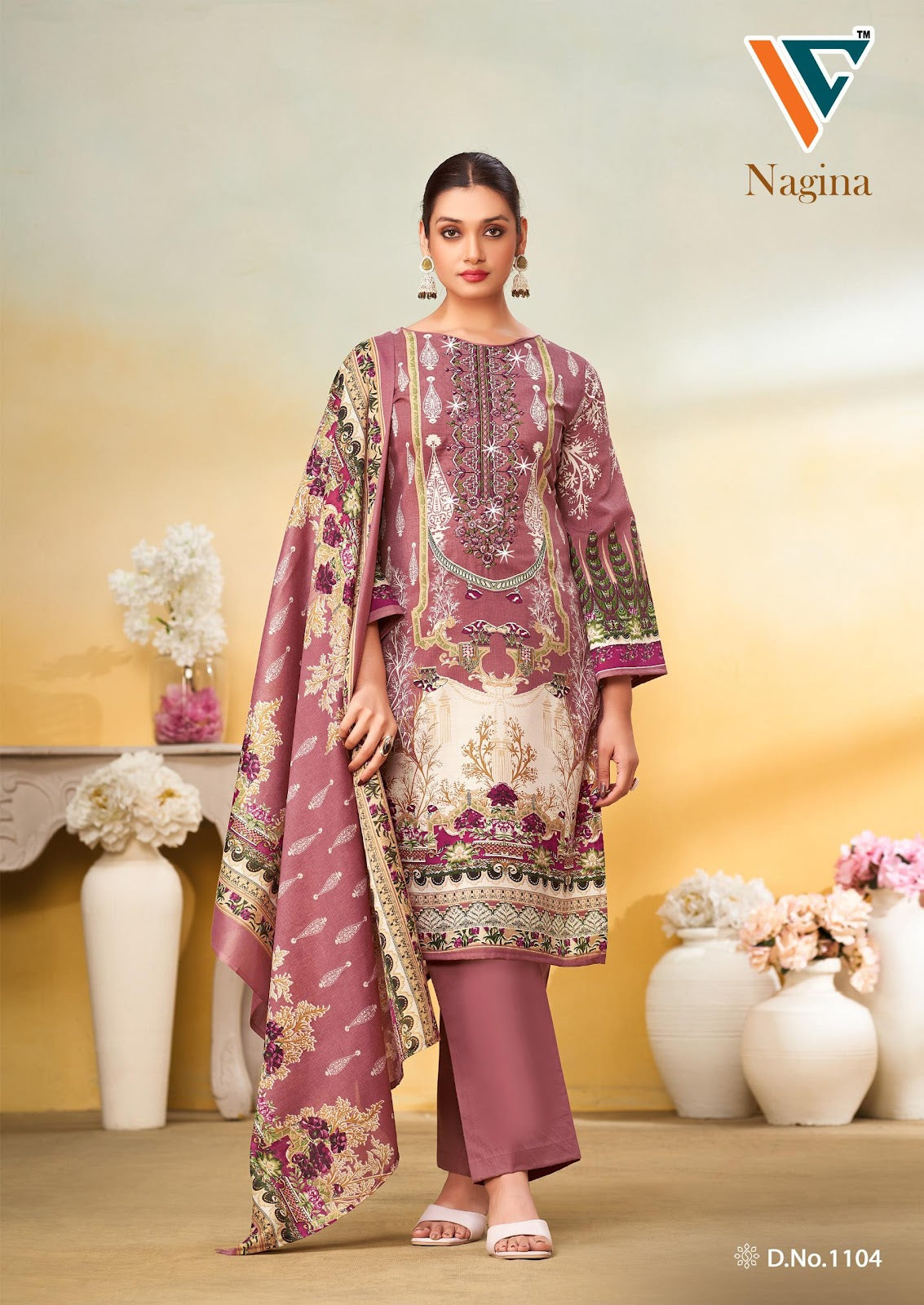 Nagina Vol 11 Vandana Creation Mix Cotton Karachi Salwar Suits Wholesale Rate