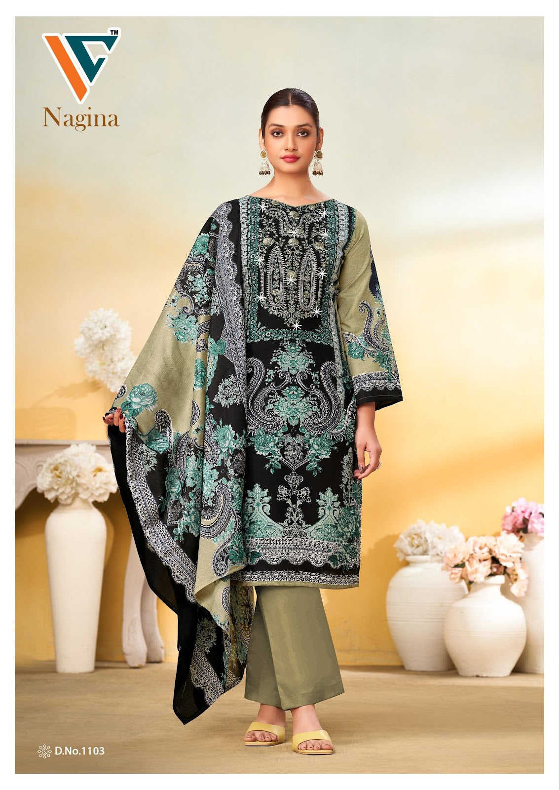 Nagina Vol 11 Vandana Creation Mix Cotton Karachi Salwar Suits Wholesale Rate