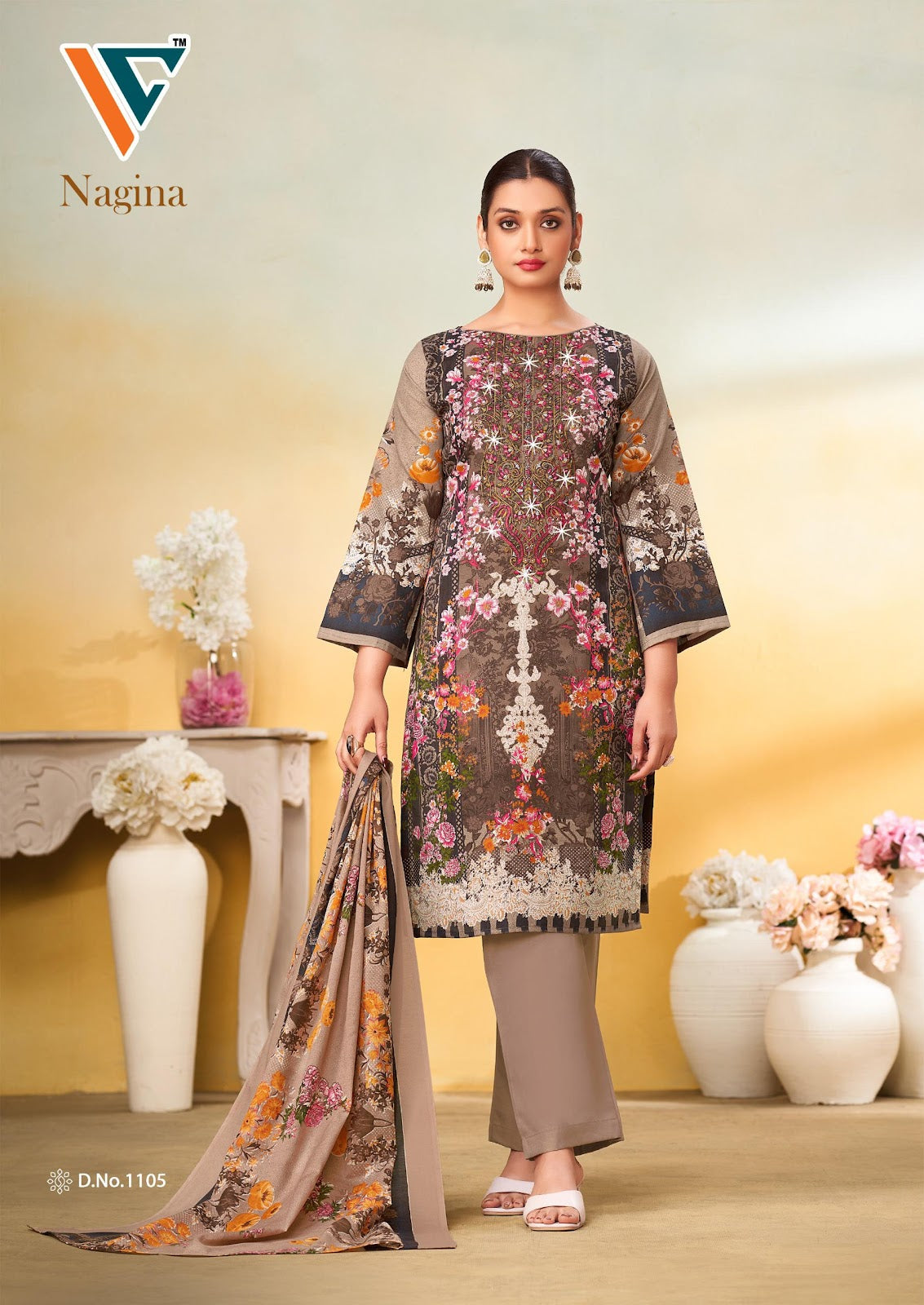 Nagina Vol 11 Vandana Creation Mix Cotton Karachi Salwar Suits Wholesale Rate
