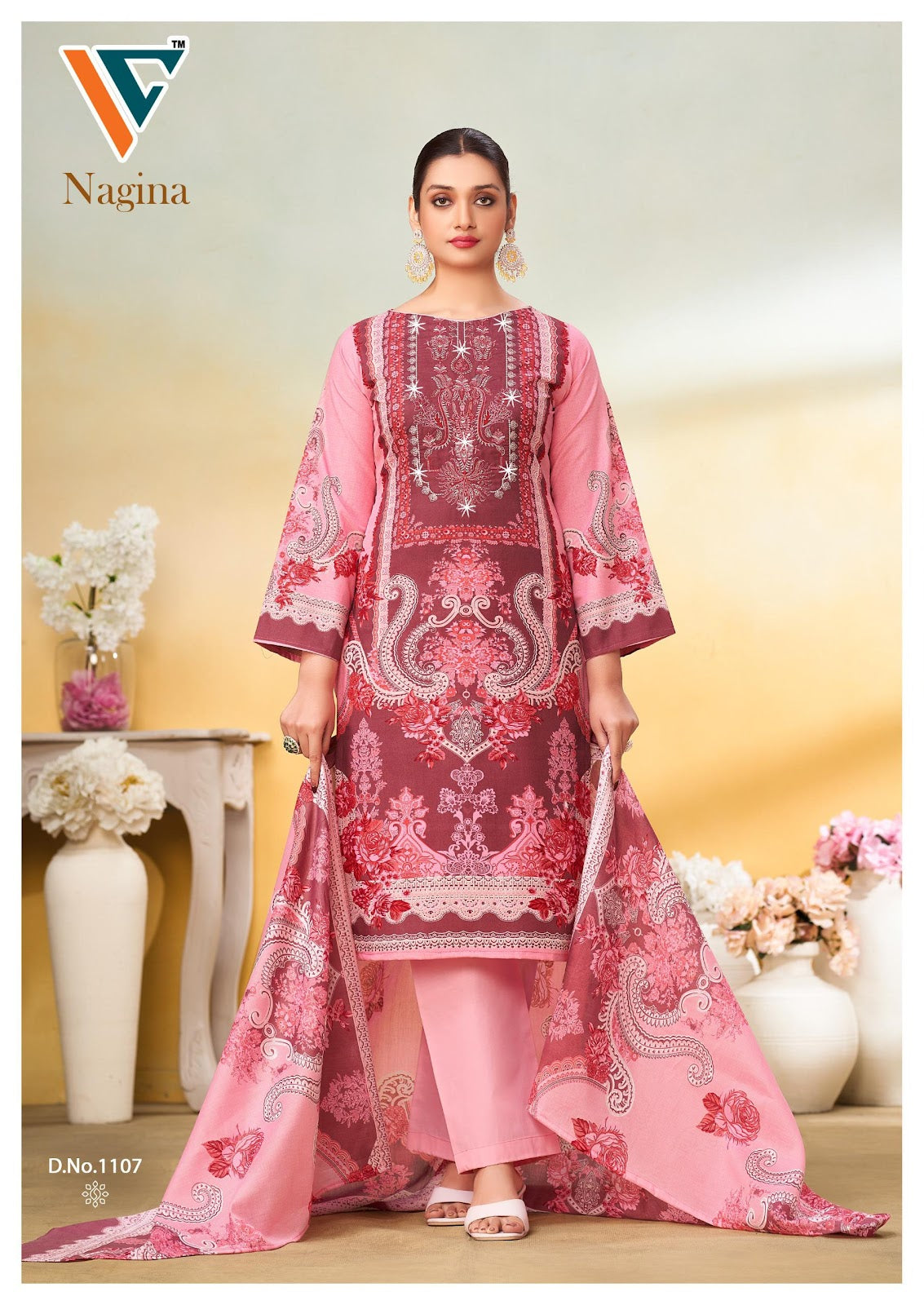 Nagina Vol 11 Vandana Creation Mix Cotton Karachi Salwar Suits Wholesale Rate
