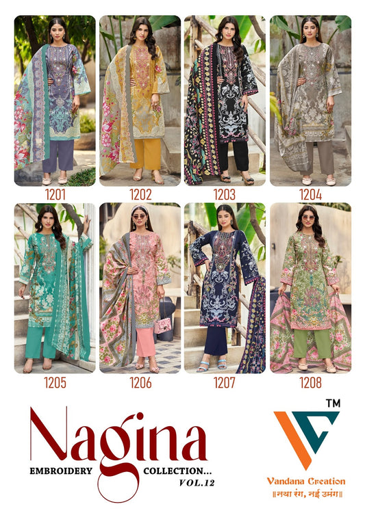 Nagina? Vol 12 Vandana Creation Mix Cotton Karachi Salwar Suits Exporter Ahmedabad