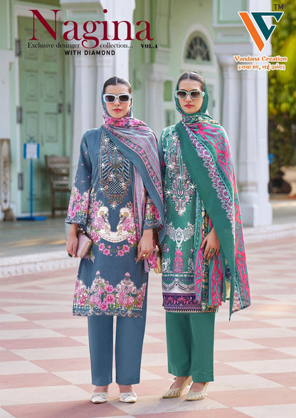 Nagina? Vol 4 Vandana Creation Cotton Karachi Salwar Suits Exporter India