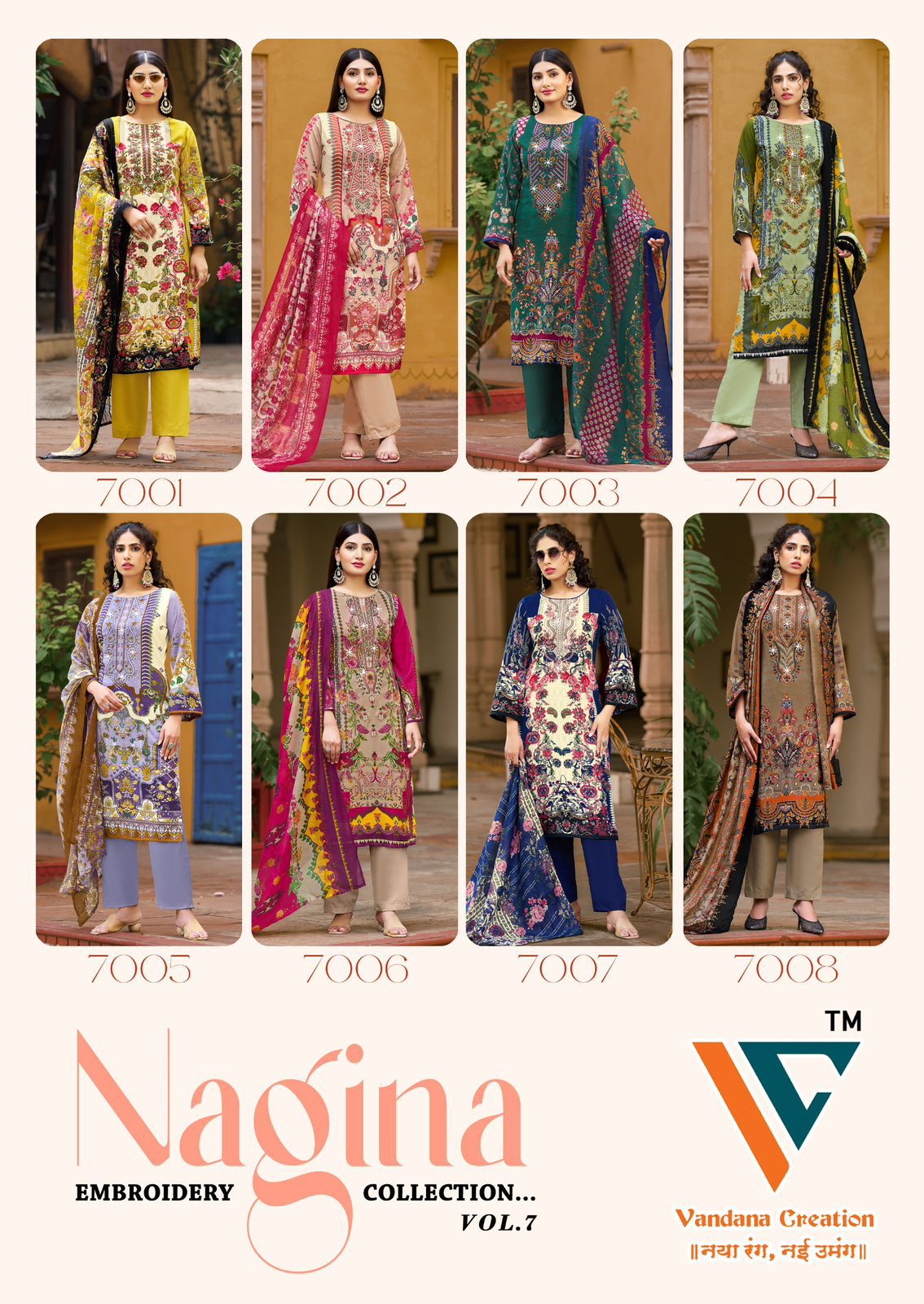 Nagina? Vol 7 Vandana Creation Cotton Karachi Salwar Suits Exporter Gujarat