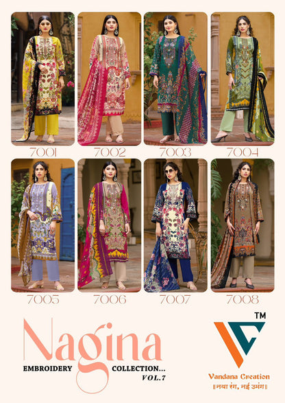 Nagina? Vol 7 Vandana Creation Cotton Karachi Salwar Suits Exporter Gujarat