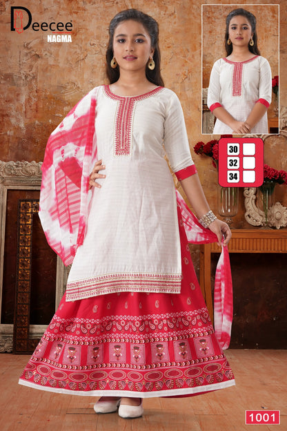 Nagma Deecee Dobby Girls Readymade Skirt Style Suits Manufacturer India