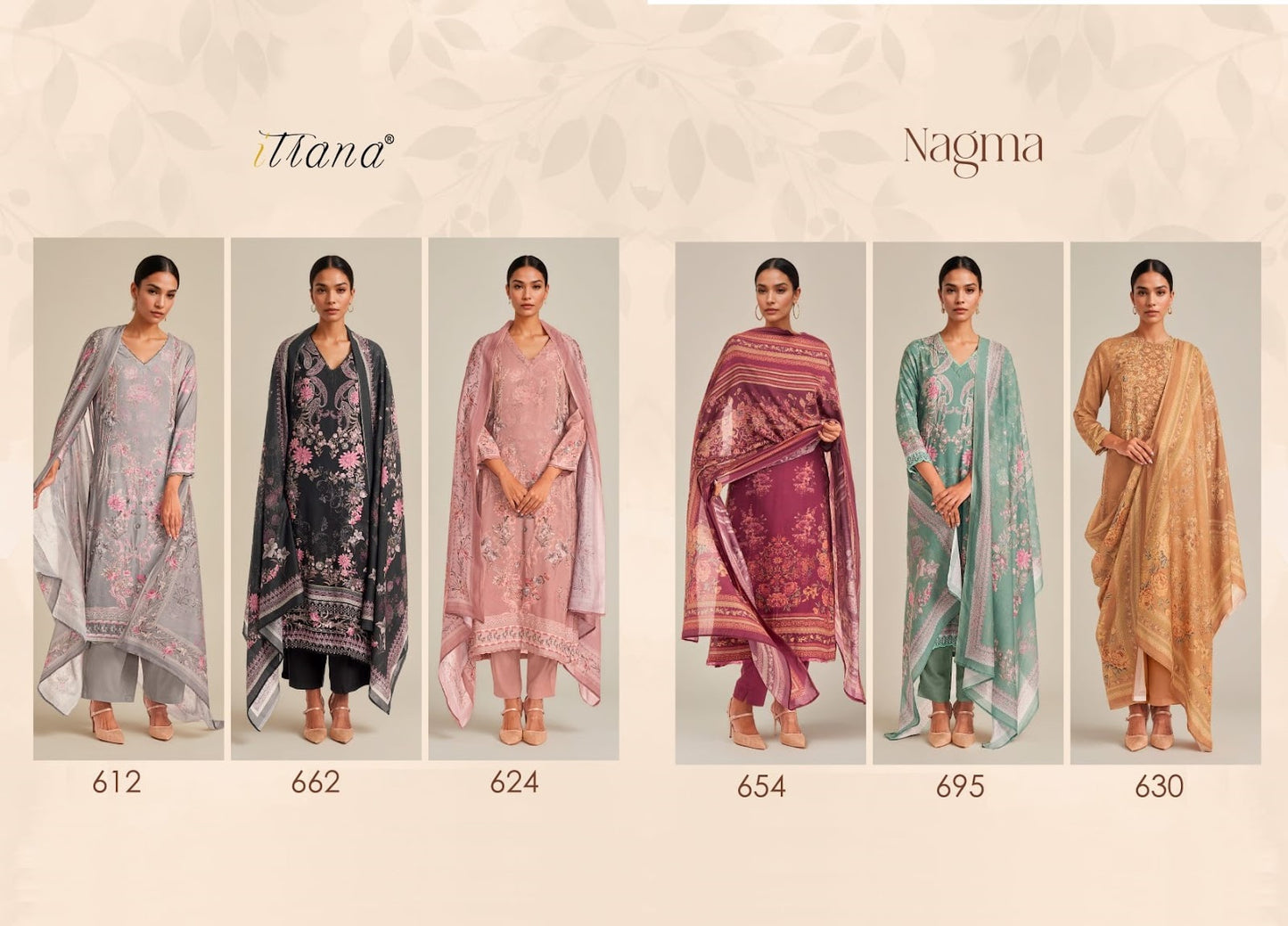 Nagma Itrana Staple Twill Pashmina Suits Manufacturer