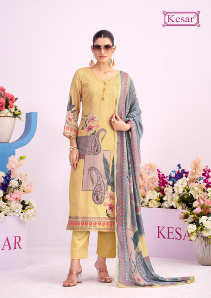 Nagma Kesar Mal Chanderi Karachi Salwar Suits Wholesale Rate