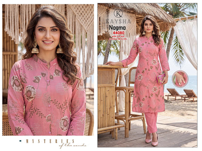 Nagma Kysa Vertican Kurti Pant Set Manufacturer Gujarat